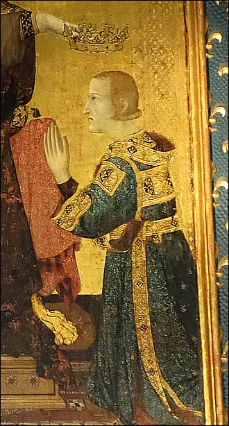 Robert Ier d'Anjou - extrait du retable de 1317 - par Simone Martini (1285–1344)
